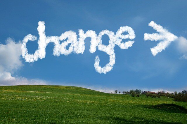 Change written in the clouds