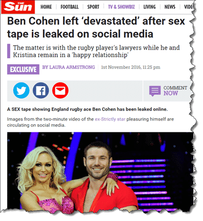 Ben Cohen in The Sun newspaper