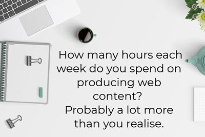 Hours of web content production