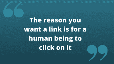 Links are for humans not search engines