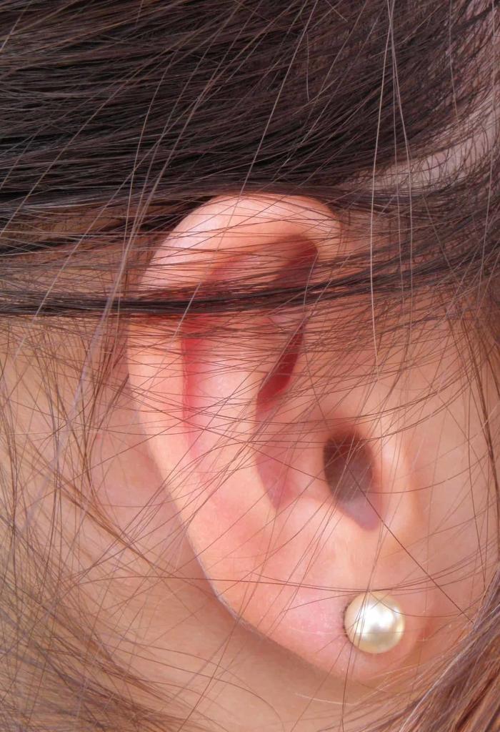 Close up of human ear